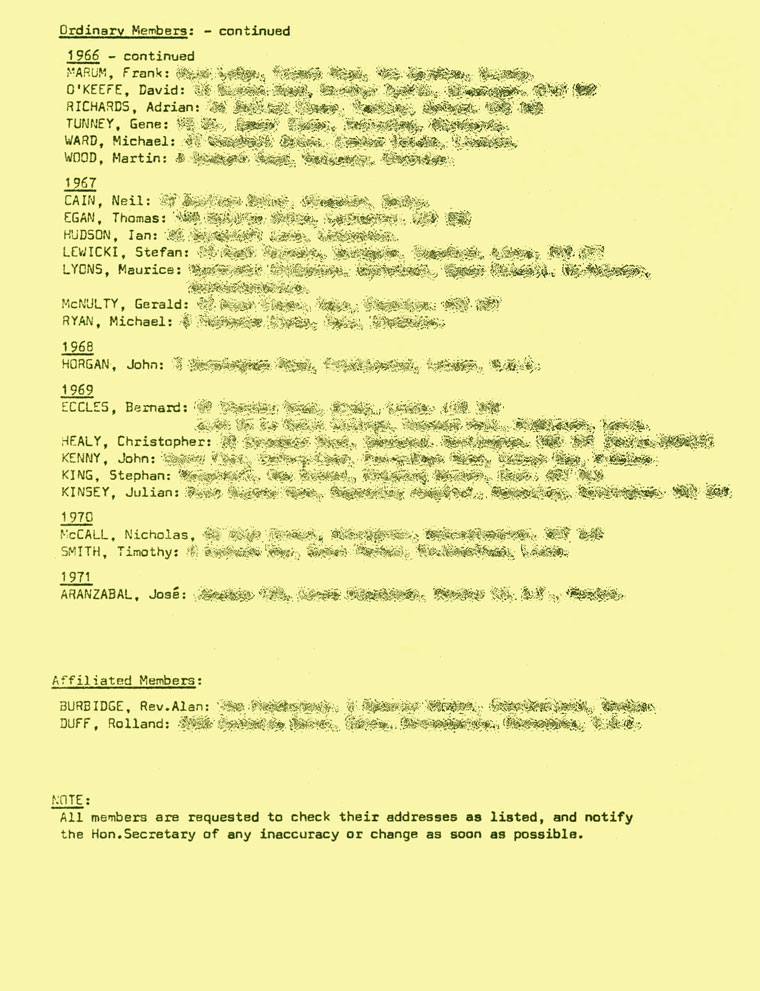 Hugonian Association Directory 1974 page 18