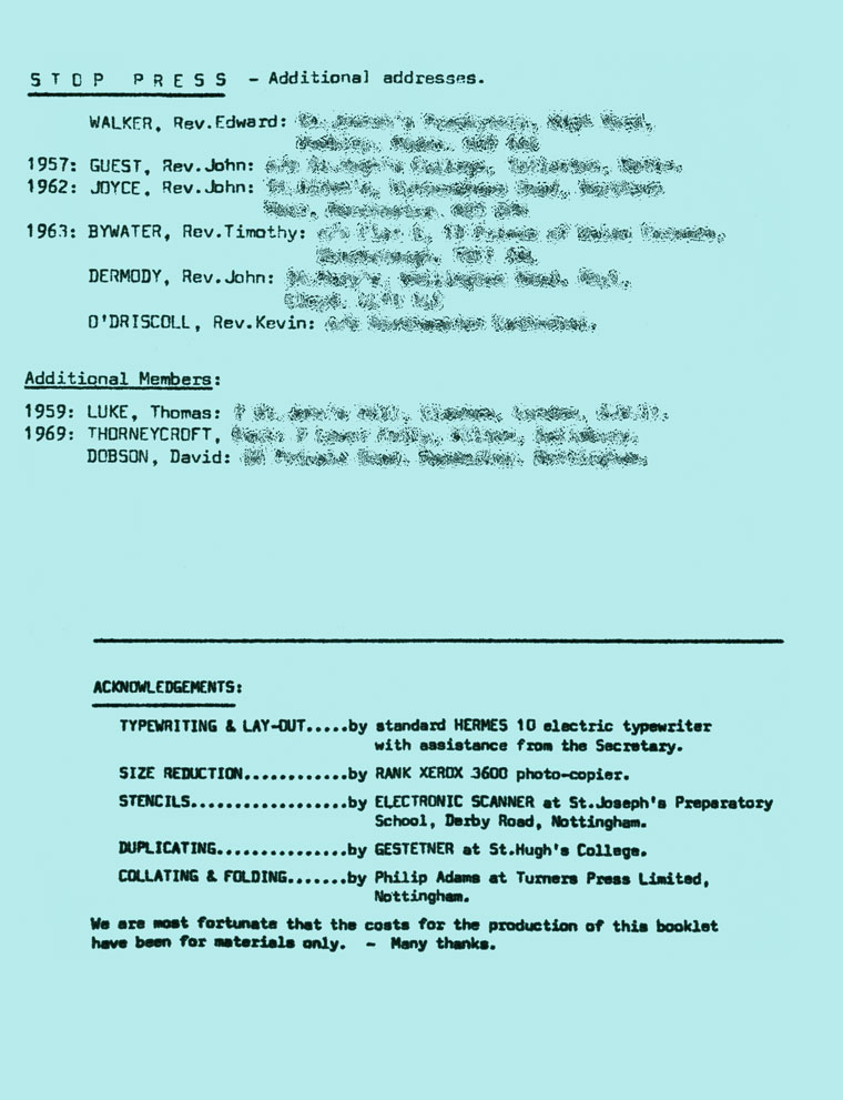 Hugonian Association Directory 1974 page 19