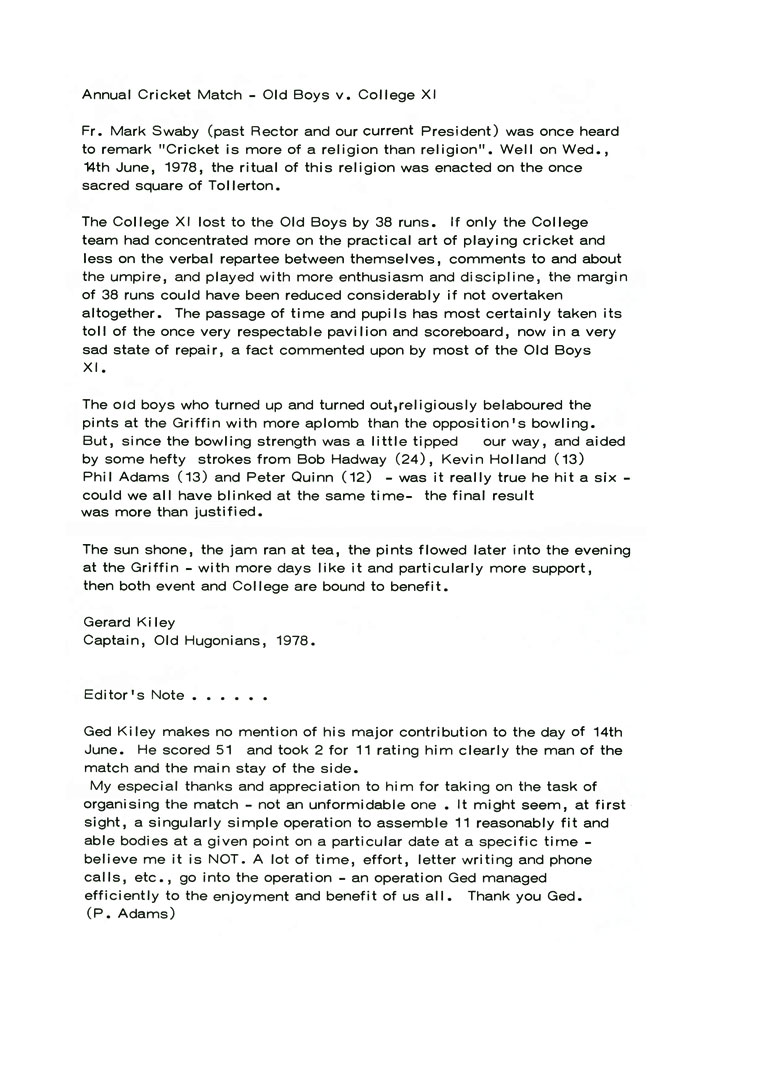 Hugonian Association Newsletter 1978 page 4