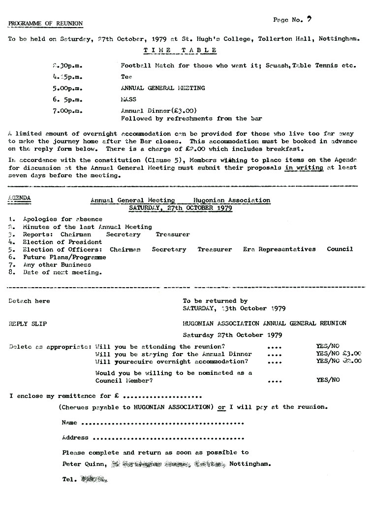 Hugonian Association Newsletter 1979 page 9