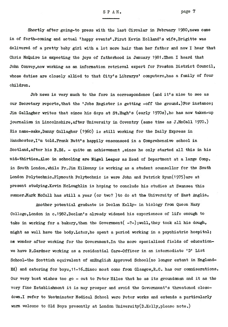Hugonian Association Summer Circular 1980 page 7