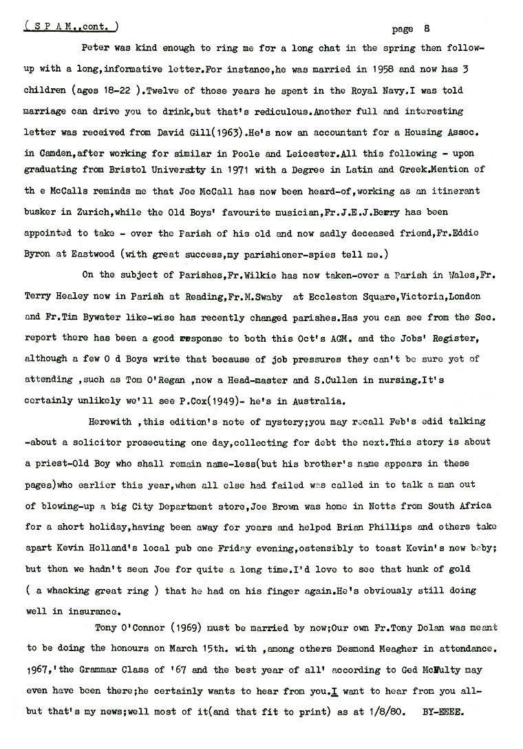 Hugonian Association Summer Circular 1980 page 8