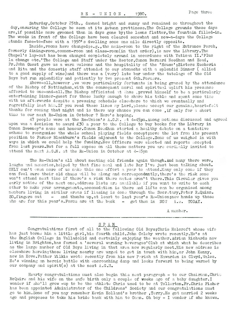 Hugonian Association Circular April 1981 page 3
