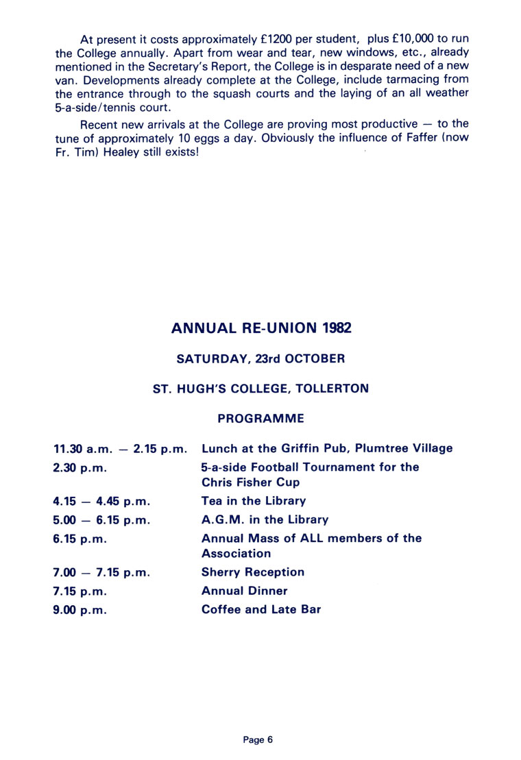 Hugonian Association Reports & Directory 1982 page 6