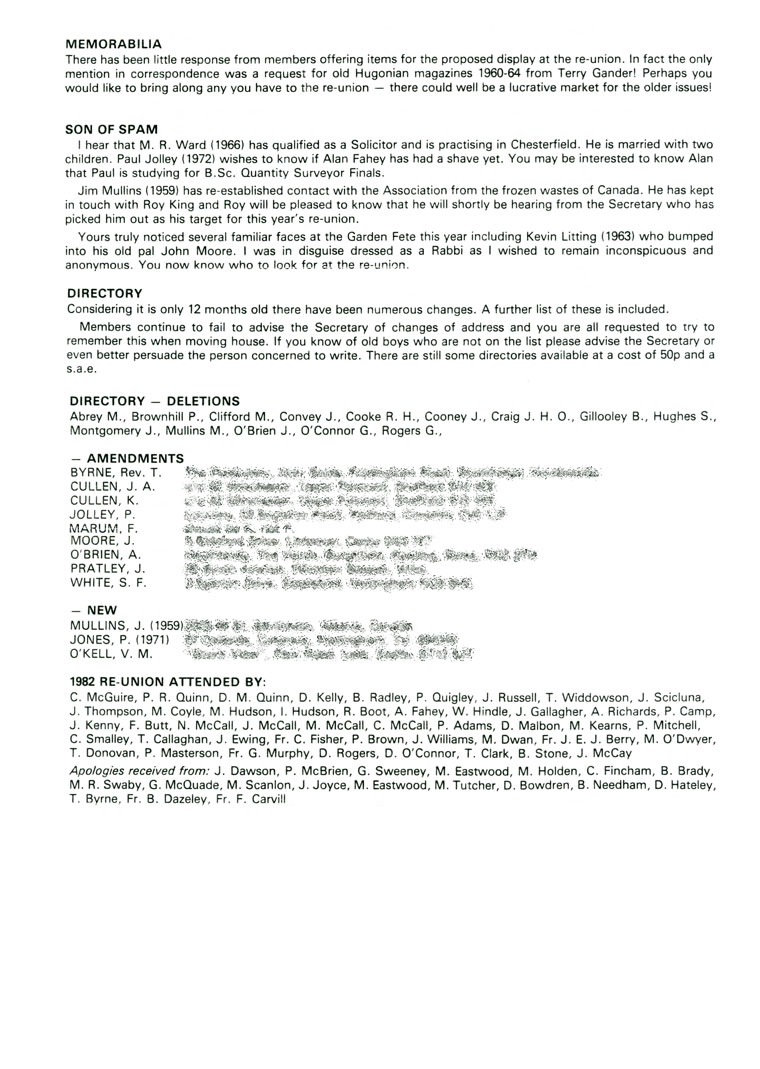 Hugonian Association Newsletter 1983 page 4